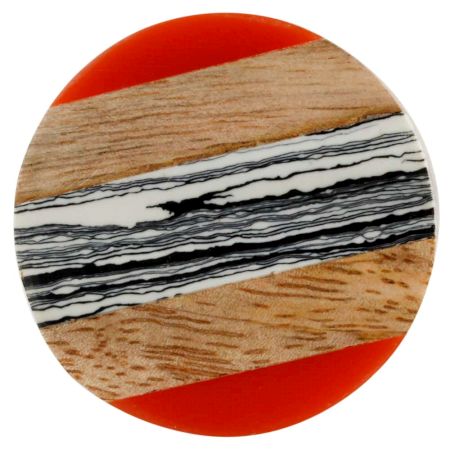 Multicolor Resin And Wood Cabinet Knob